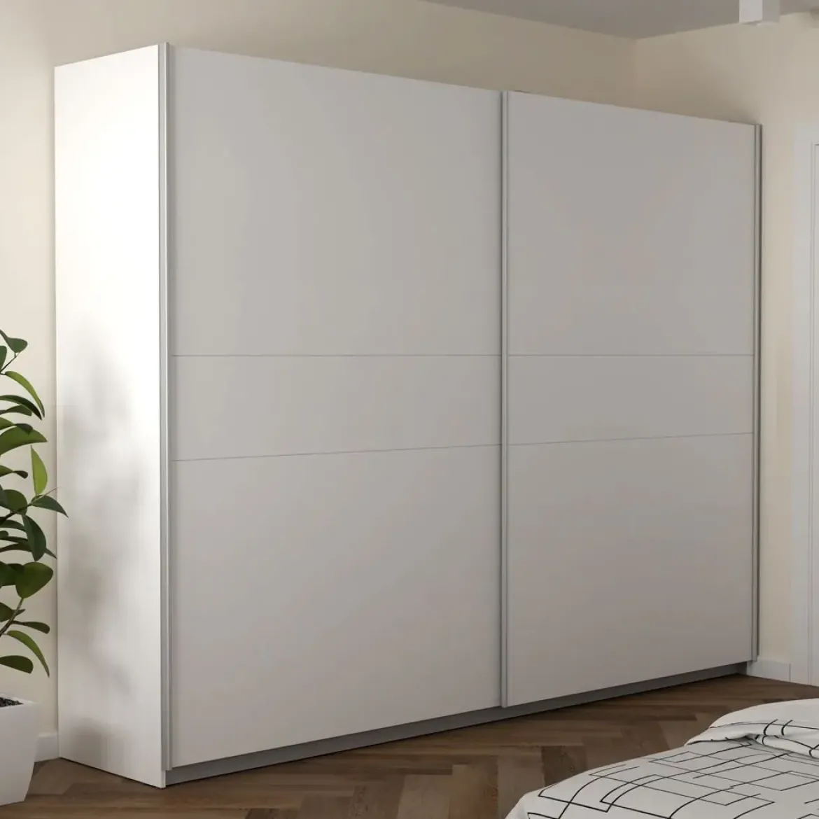 Armario de Dormitorio 269 cm 2 Puertas Correderas Blanco Roble Sonoma WNPS123E1-Q89