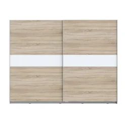 Armario de Dormitorio 269 cm 2 Puertas Correderas Blanco Roble Sonoma WNPS123E1-Q45