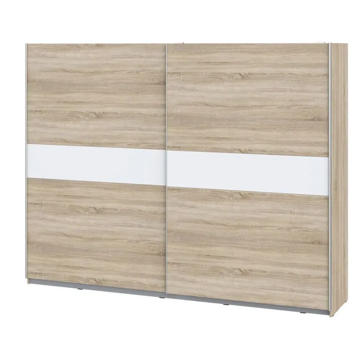 Armario de Dormitorio 269 cm 2 Puertas Correderas Blanco Roble Sonoma WNPS123E1-Q45