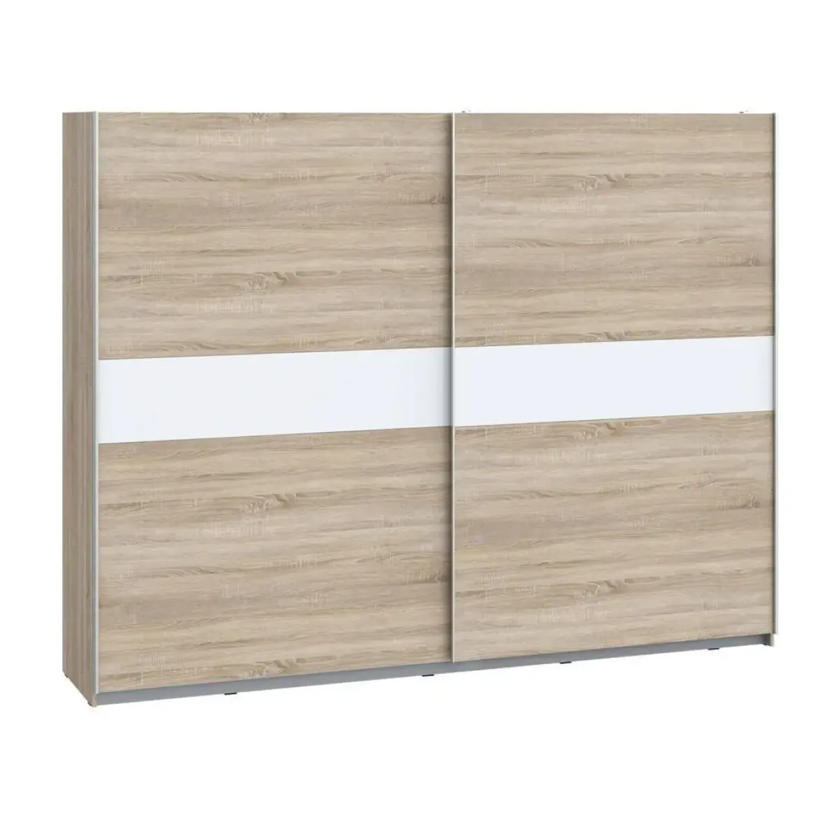 Armario de Dormitorio 269 cm 2 Puertas Correderas Blanco Roble Sonoma WNPS123E1-Q45