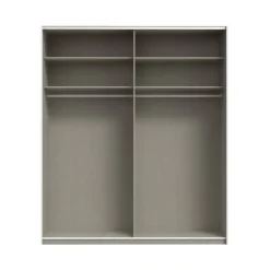 Armario de Dormitorio de 200 cm Blanco Mate 2 Puertas Correderas con Espejo FTIS32462-120