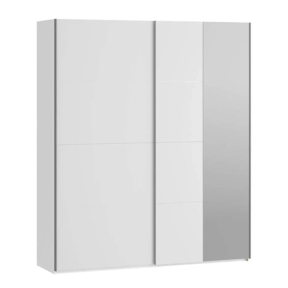 Armario de Dormitorio de 200 cm Blanco Mate 2 Puertas Correderas con Espejo FTIS32462-120