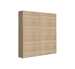 Armario de Dormitorio de 170 cm 2 Puertas Correderas Blanco Roble Sonoma WNPS823E1-Q45