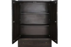 Armario de Madera de Acacia con Patas de Metal MB-207541