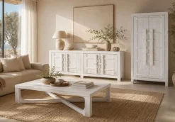 Armario de Madera de Olmo Blanco 2 Puertas MB-226324