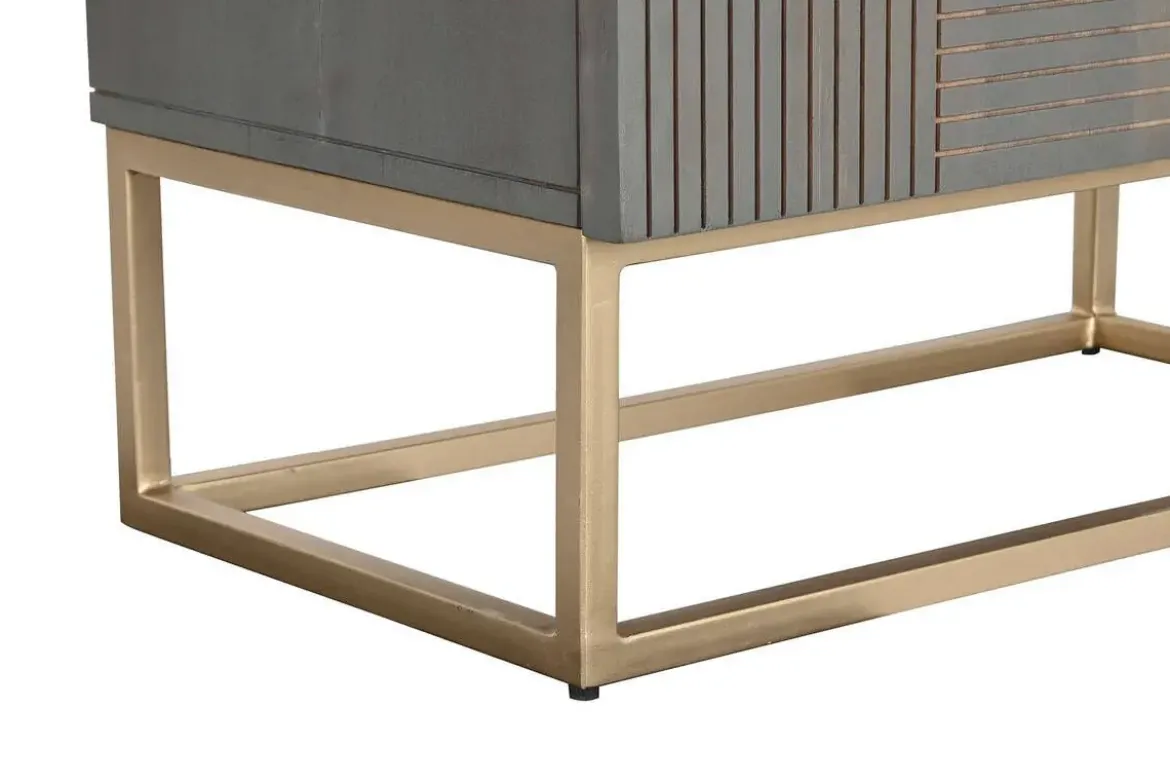 Armario de Madera Gris Oscuro 2 Puertas MB-205745