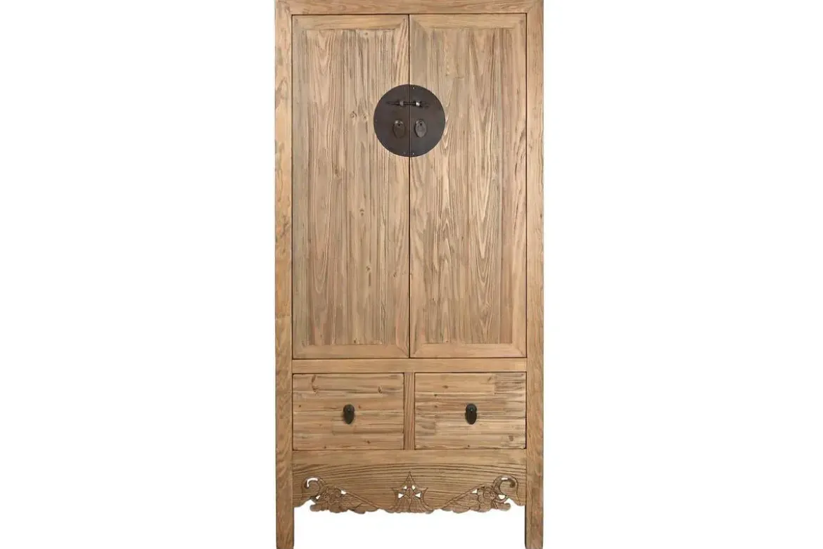 Armario de Madera Natural con Cajones MB-210641
