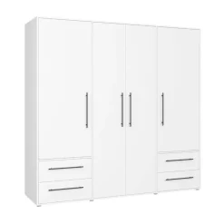 Armario de 4 Puertas 4 Cajones Blanco Mate MKSS841-120 W19