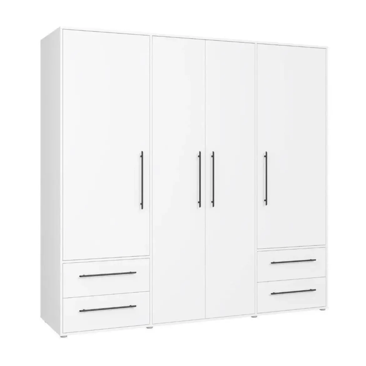 Armario de 4 Puertas 4 Cajones Blanco Mate MKSS841-120 W19