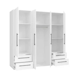 Armario de 4 Puertas 4 Cajones Blanco Mate MKSS841-120 W19