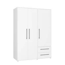 Armario de 3 Puertas 2 Cajones Blanco MateMKSS833-120