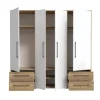 Armario de 4 Puertas 4 Cajones Blanco Mate-Artisan MKSS846-M680 W19