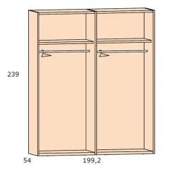 Armario de 4 Puertas Color Perla JORDAN EVO CNJ568
