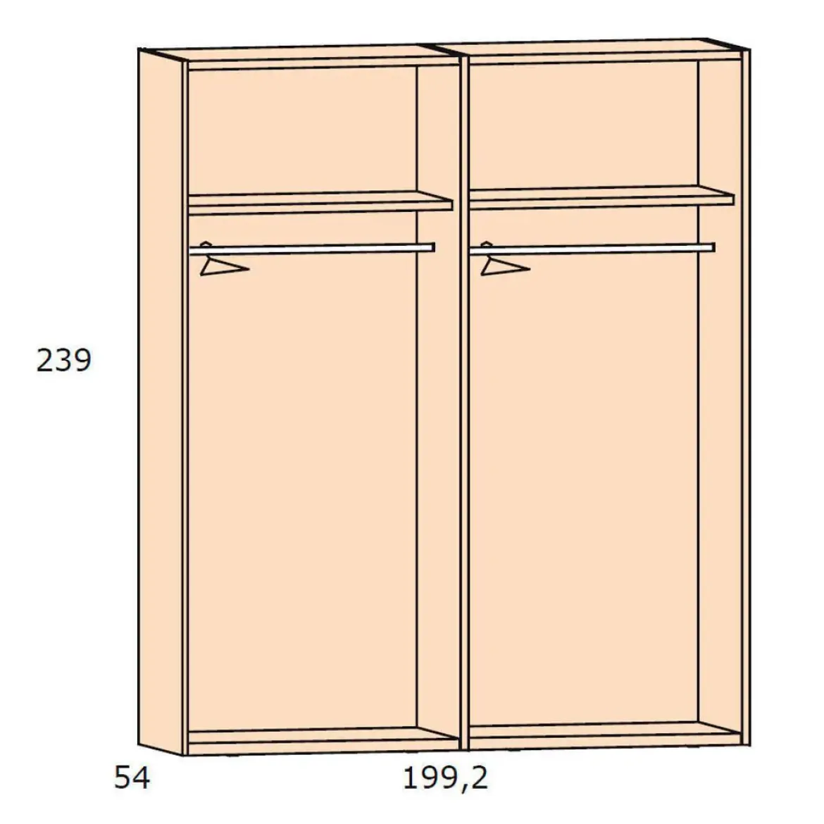 Armario de 4 Puertas Color Perla JORDAN EVO CNJ568