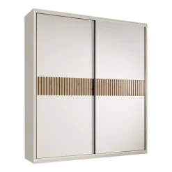 Armario de 2 Puertas Correderas Color Blanco/Amazonas TEIDE HCCHS04