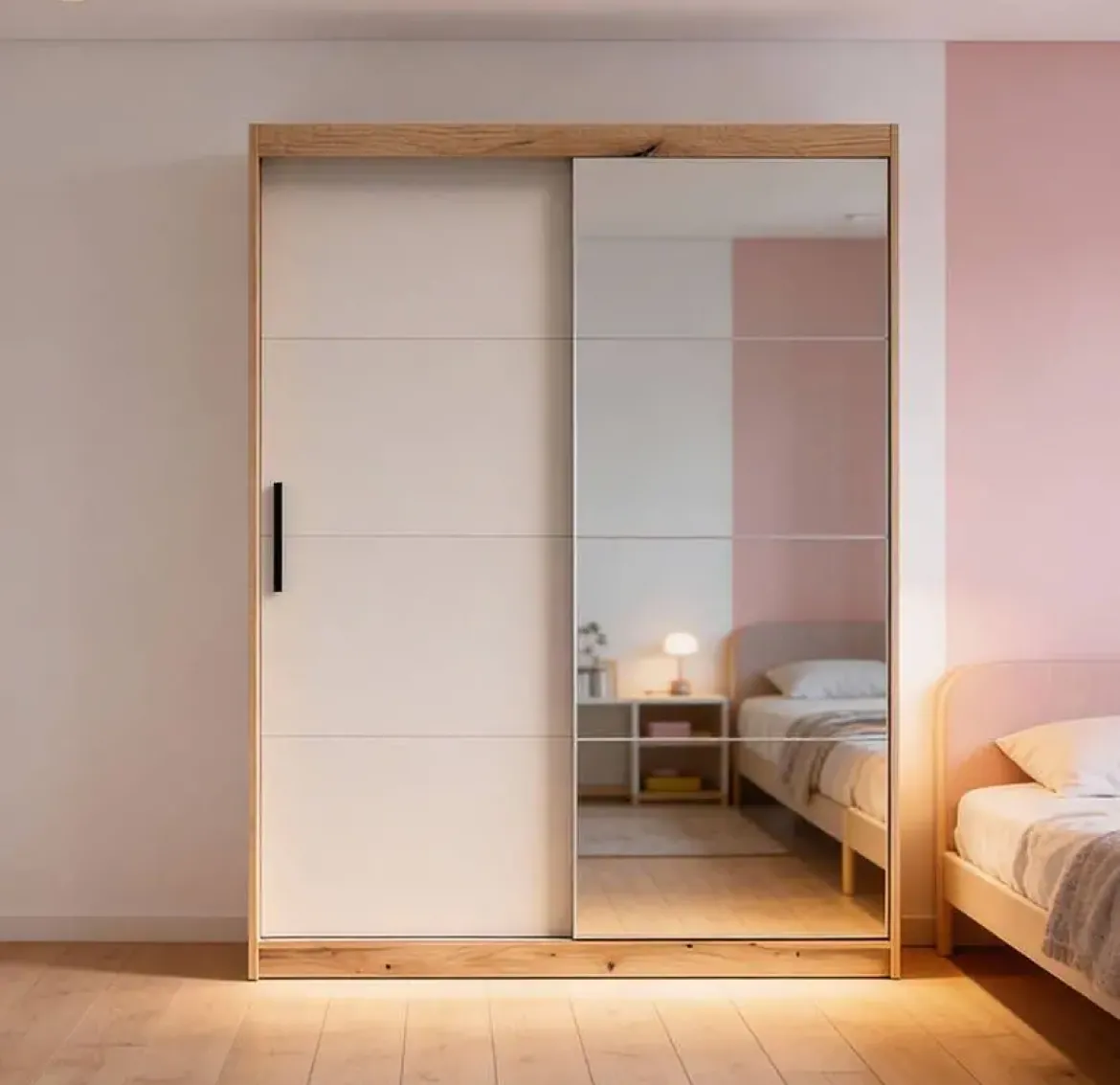 Armario de Puertas Correderas con Espejo 150 cm INOVA