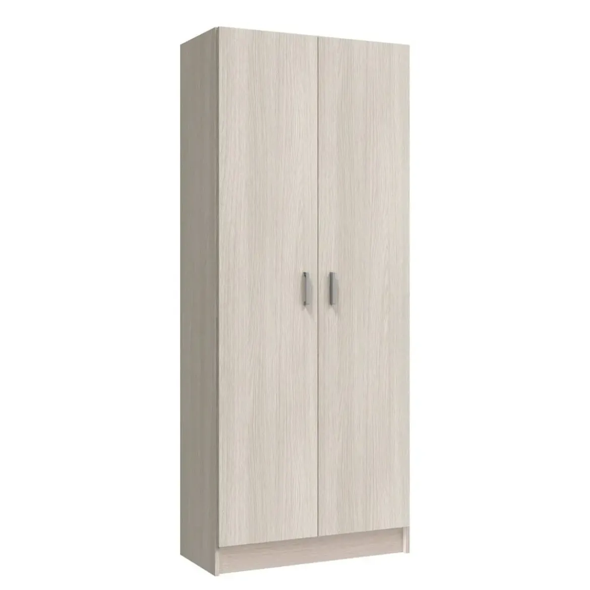 Armario escobero de melamina roble con dos puertas y dos estantes ajustables 007142R