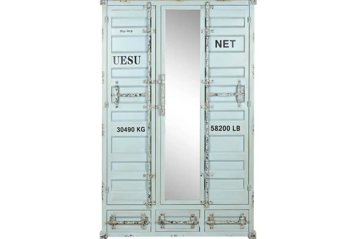Armario Metálico 112 cm Azul Celeste Diseño Container MB-209238