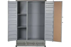 Armario Metálico 112 cm Gris Diseño Container MB-217357