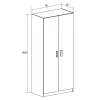 Armario 2 Puertas Batientes Cambrian/Blanco CHAMPION