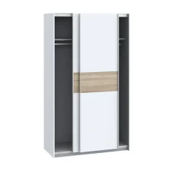 Armario 2 Puertas Correderas Blanco y Roble Sonoma WNPS423E1-Q89