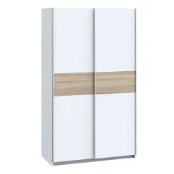 Armario 2 Puertas Correderas Blanco y Roble Sonoma WNPS423E1-Q89