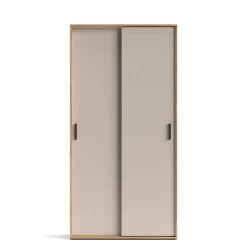 Armario 2 Puertas Correderas Melamina Mauvella-Beig ELBA A031EL17MVG