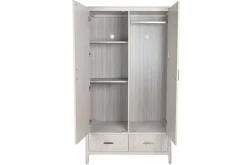 Armario Ropero en MDF Gris Claro con Tiradores Metálicos MB-220060