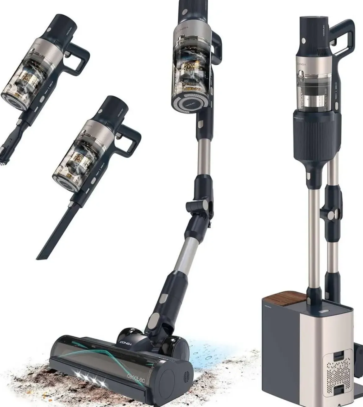 Aspirador Escoba con Base de Autovaciado 700 W CECOTEC 102267