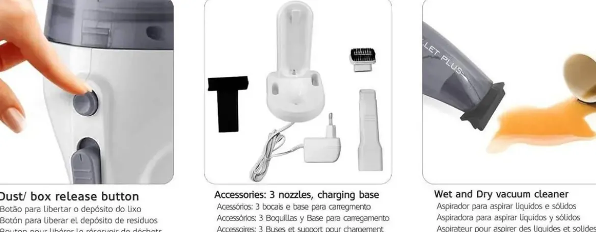 Aspirador Recargable para Líquidos y Sólidos HAEGER BULLET PLUS PV45G004A