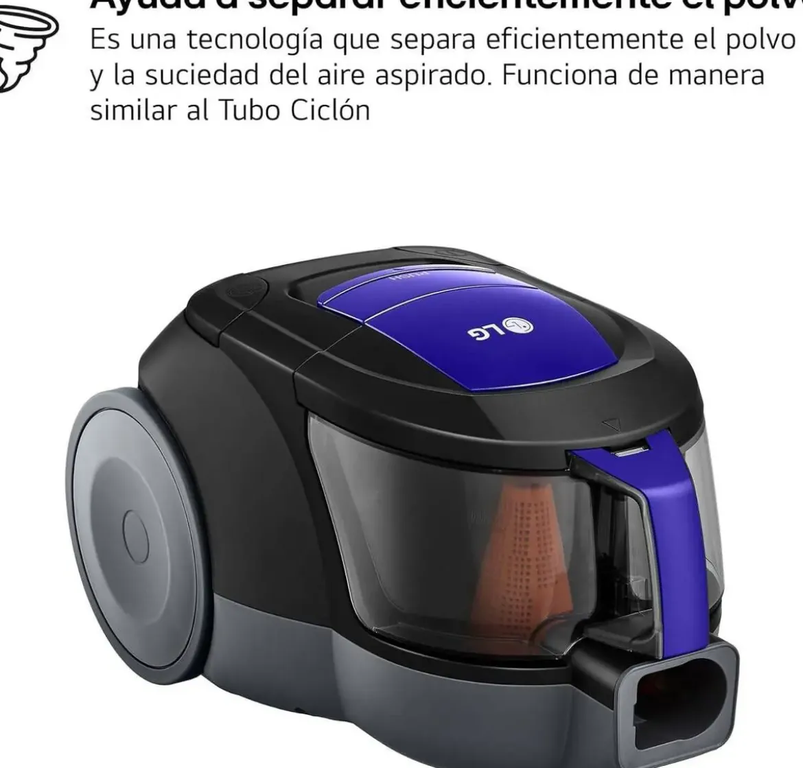 Aspirador sin Bolsa Ciclónico 650W 1.1L Filtro HEPA LG VC5506NHTB