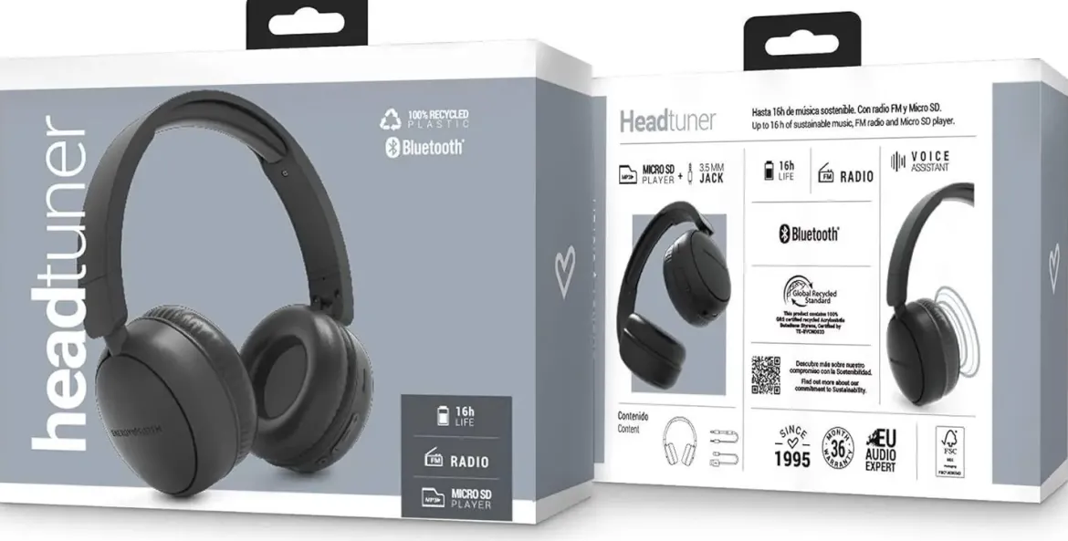 Auricular ENERGY SISTEM Diadema Headphones BT Head Tuner Negro 45761