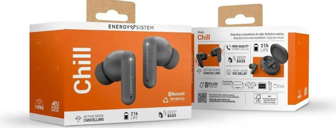 Auriculares Bluetooth Energy Sistem con Cancelación de Ruido ANC 459919