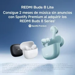 Auriculares Bluetooth Xiaomi Redmi BHR08OMGL Buds 8 Lite Negro
