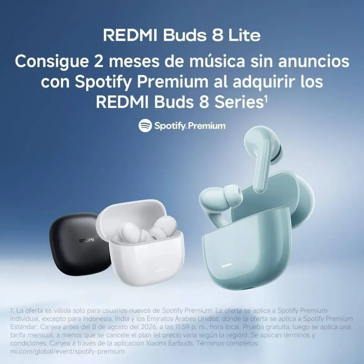 Auriculares Bluetooth Xiaomi Redmi BHR08OMGL Buds 8 Lite Negro