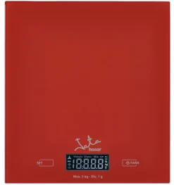 Balanza Electrónica JATA cristal roja alta precisión 5kg 729R