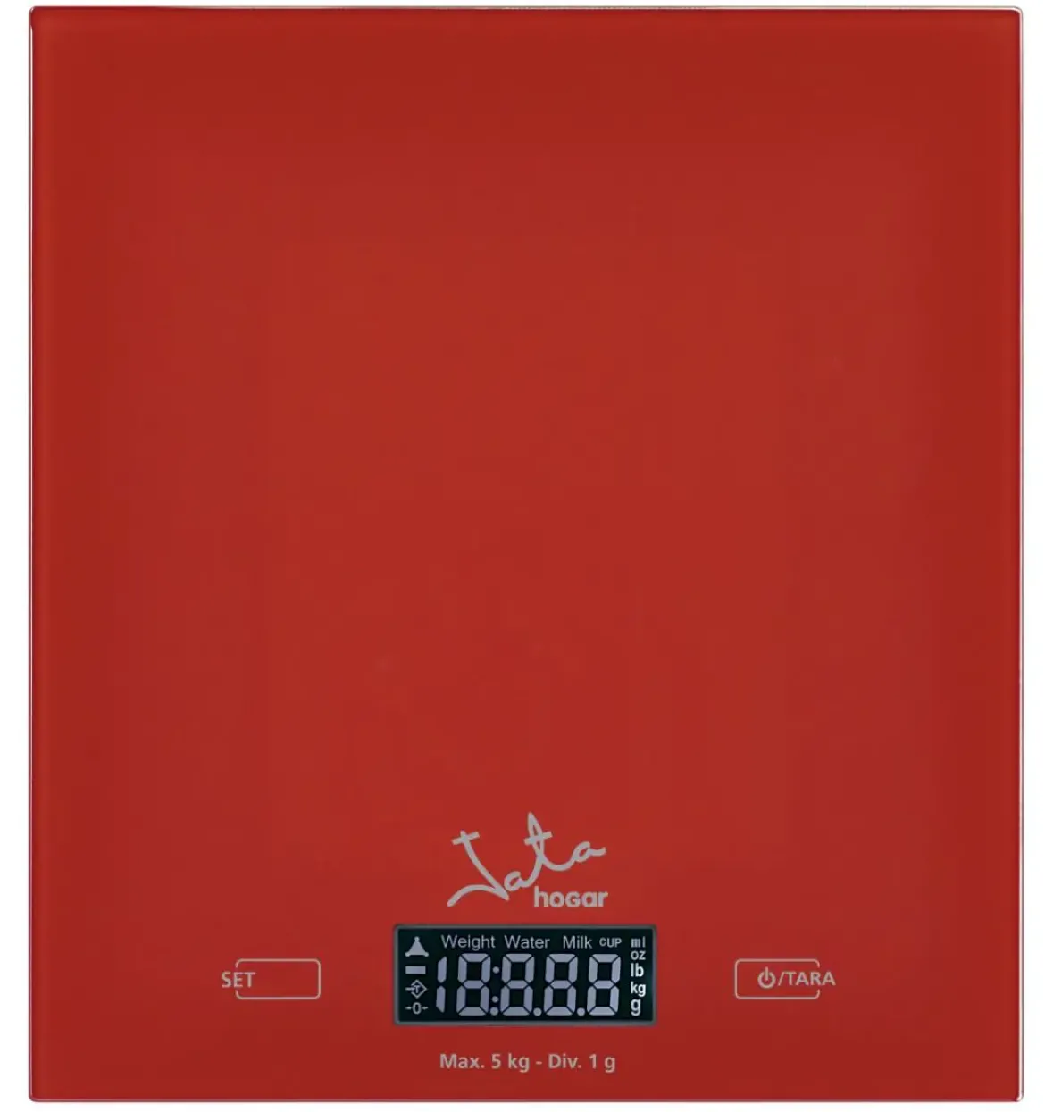 Balanza Electrónica JATA cristal roja alta precisión 5kg 729R