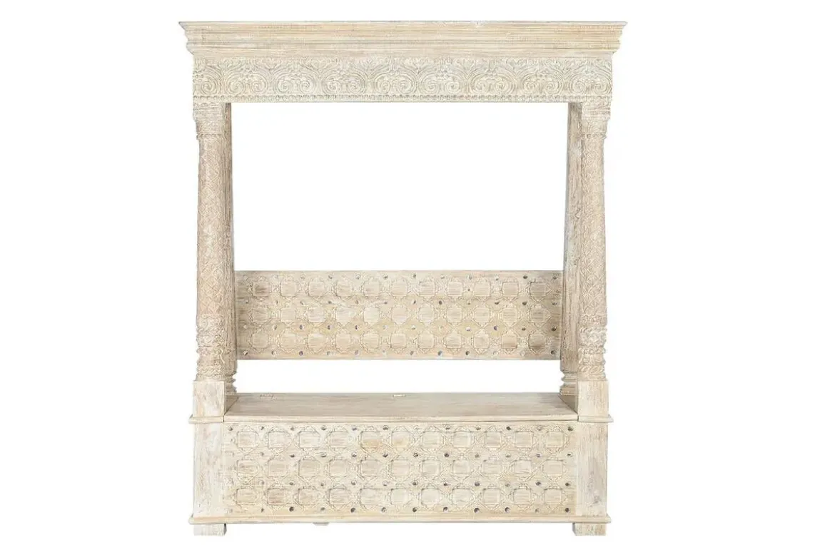 Banco de Interior en Madera de Mango Envejecido Natural MB-208591