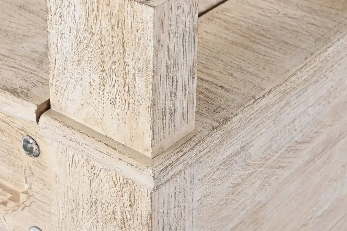 Banco de Interior en Madera de Mango Envejecido Natural MB-208591