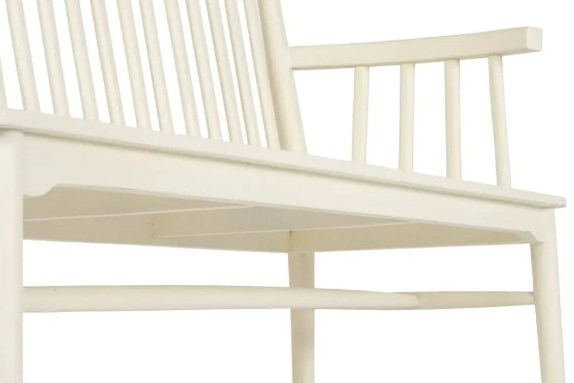 Banco en Madera de Mango y MDF color Crema 153 cm MB-223566