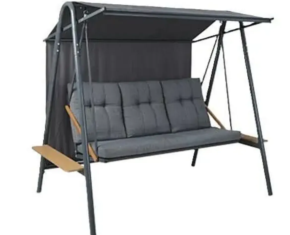 Banco Exterior Acero con Toldo 3 Plazas MB-224529