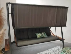 Banco Exterior Acero con Toldo 3 Plazas MB-224529