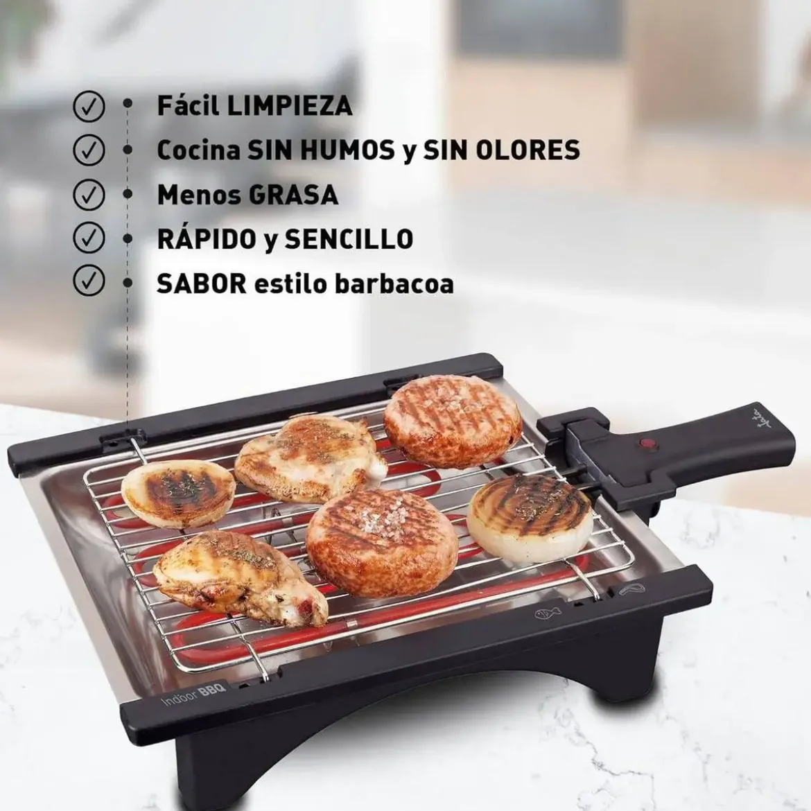 Barbacoa Eléctrica JATA BQ95 2000W Desmontable sin Humos