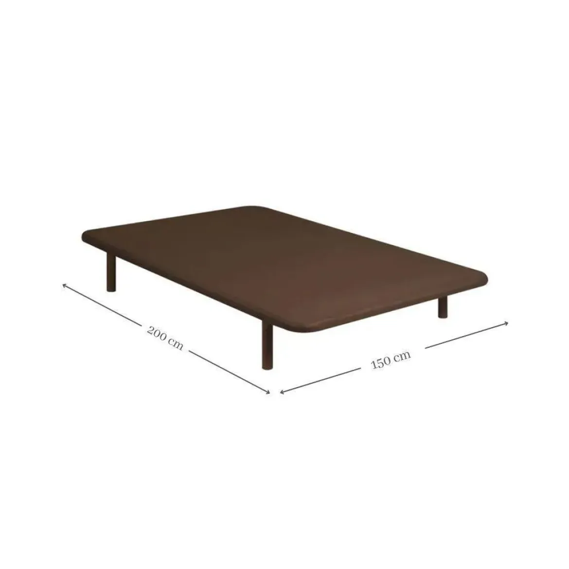Base Tapizada Transpirable 150x200 cm color Wengue DL12084