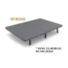 Base tapizada 150x190 color Gris DSUEÑOS BT-205