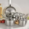 Batería de Cocina 4 Piezas Acero Inoxidable Tramontina TEMPO