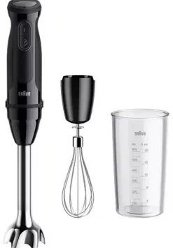 Batidora de Mano Braun 1000W con Vaso y Montaclaras MQ5OO51MWH