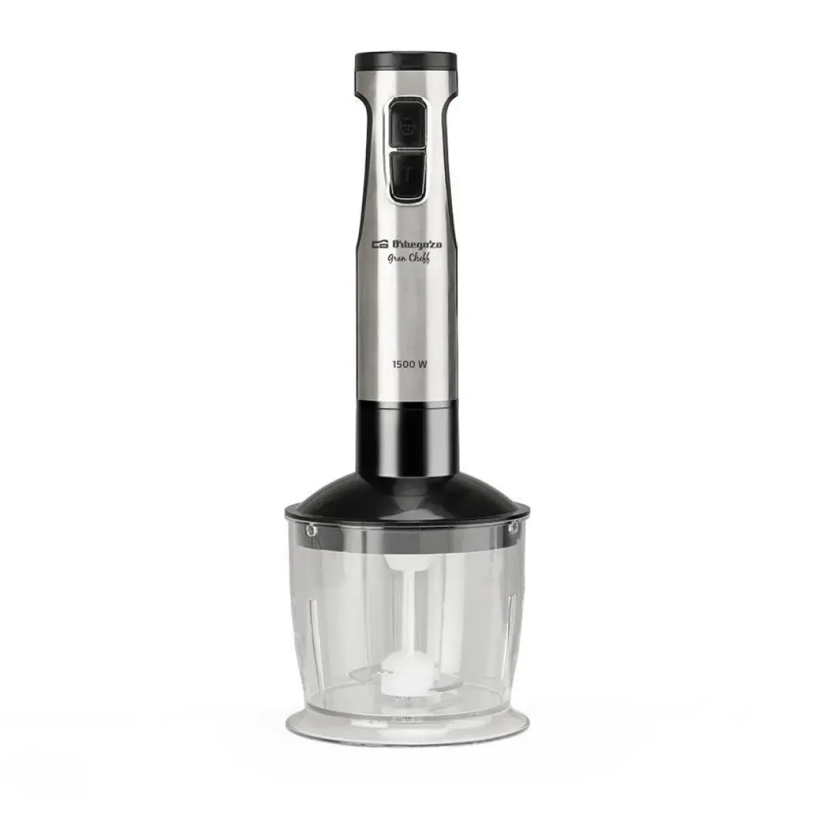 Batidora de Mano 1500W Acero Inox Turbo con Vaso Picador ORBEGOZO BT5015