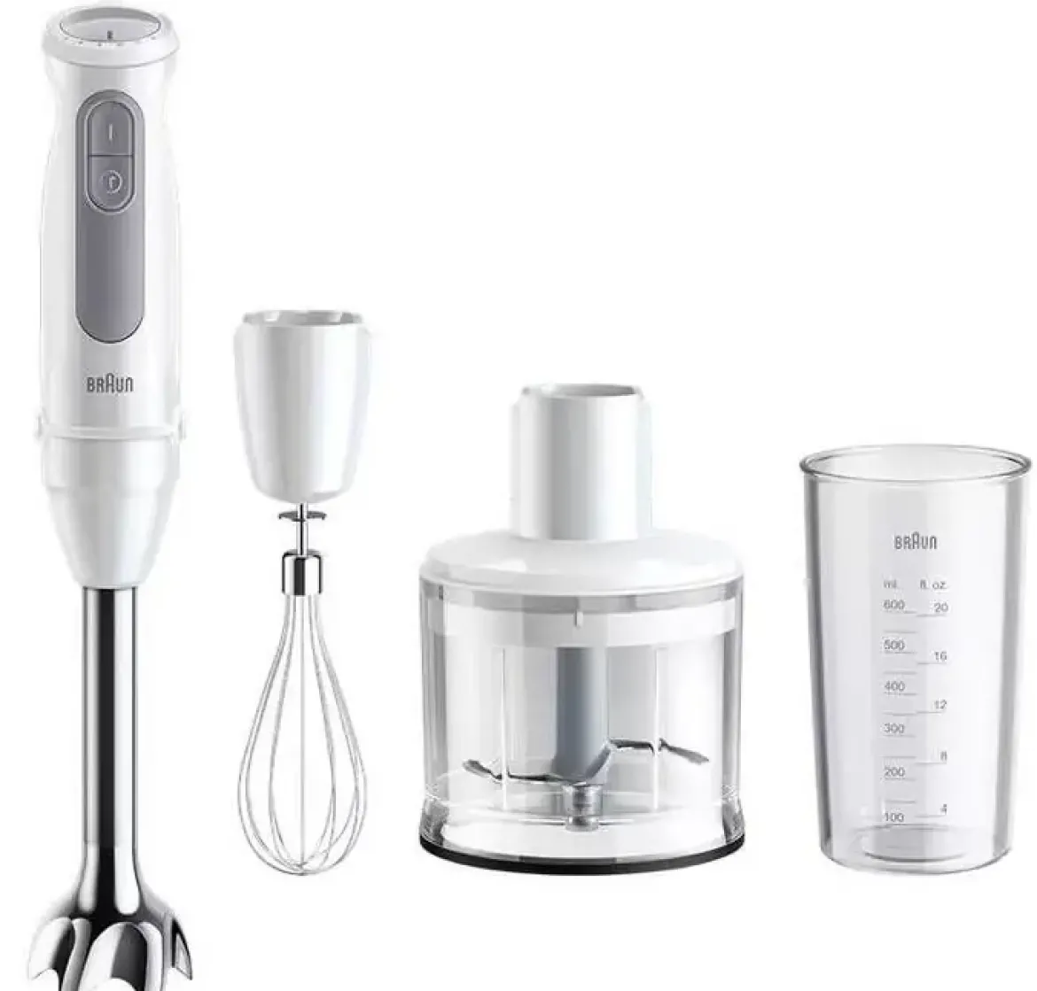 Batidora de Varilla Braun 1000W 21 Velocidades EasyClick Plus MQ50236MWH
