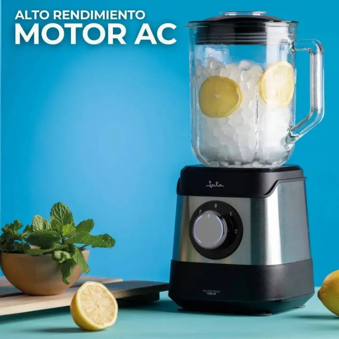Batidora de Vaso Potente de Cristal 1.500 W JEBT3855 JATA